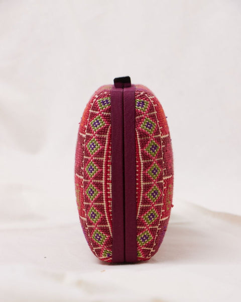 Flat Canvas Clutch- Jerusalem Embroidery | تطريز القدس