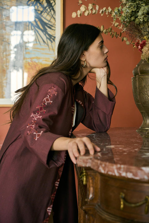 Collarless Abaya from Al Khalil | الخليل