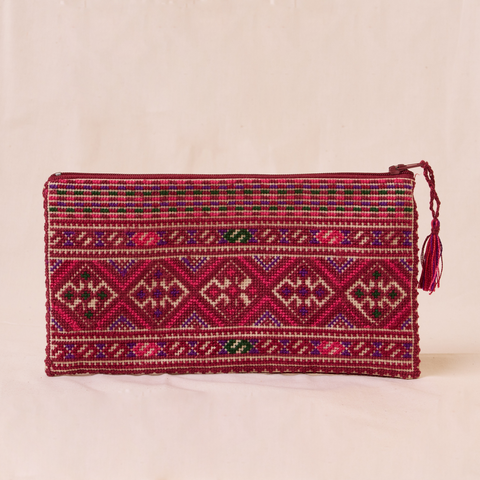 Zipper Pouch-Burgundy