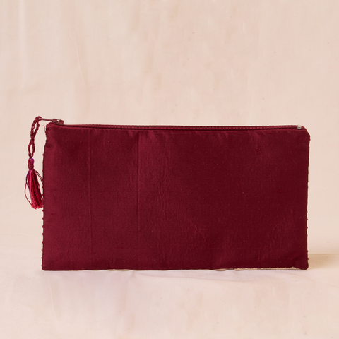 Zipper Pouch-Burgundy